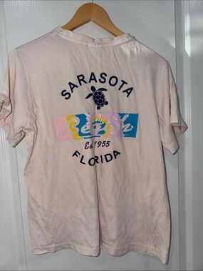 U.S.  Vintage Sarasota Florida Beach Graphic woman’s  T‑Shirt - Pink